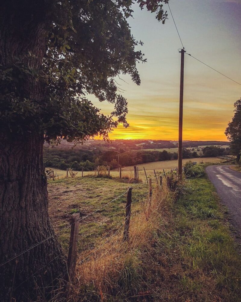 Sunset from the lane outside the Manoir